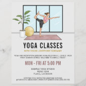 ヨガクラスズダンサーポーズヨガレッスン チラシ (正面)