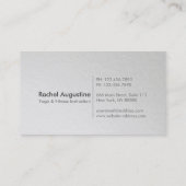 ヨガクラスパスホワイトシルバーエンボスマンダラフローラ ロイヤリティカード (裏面)