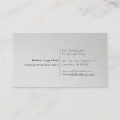 ヨガクラスパスホワイトシルバーエンボスマンダラフローラ ロイヤリティカード (裏面)