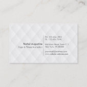 ヨガクラスパス金ゴールドマンダラフローラホワイトレザー ロイヤリティカード (裏面)