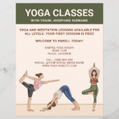 ヨガクラスヨガインストラクター瞑想授業 チラシ (正面)