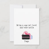 ヨガクラス招待状 招待状 (裏面)