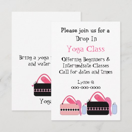 ヨガクラス招待状 招待状 (正面/裏面)