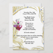 ヨガクラス招待状 – 蘭のヨガ姿勢 招待状 (裏面)