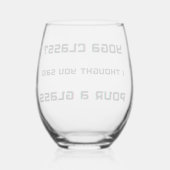 ヨガクラス注ぐグラスのワイングラス ステムなしワイングラス (裏面)