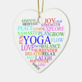 ヨガクリスマスオーナメント セラミックオーナメント (左)
