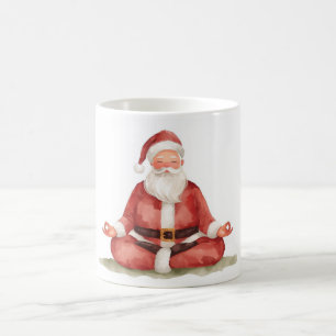 ヨガクリスマスサンタクロースのポーズ コーヒーマグカップ