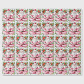 ヨガクリスマスサンタクロースインストラクター ラッピングペーパー (フラット)