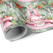 ヨガクリスマスサンタクロースインストラクター ラッピングペーパー (ロールコーナー)