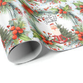 ヨガクリスマスサンタクロースインストラクター ラッピングペーパー (ロールコーナー)