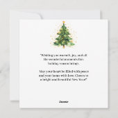 ヨガクリスマスサンタクロースポーズパーティの招待状 シーズンカード (裏面)