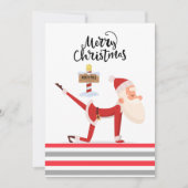ヨガクリスマスサンタクロースポーズ付きヨガホリデイ シーズンカード (正面)