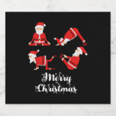 ヨガクリスマスフィットネス スパークリングワインラベル (シングルラベル)