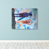 ヨガクールサーフサンセット独身のプリント キャンバスプリント (インサイチュ (ウッドフロア))