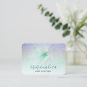 *~*ヨガグリッター瞑想QR霊気フローラ花 名刺 (スタンド正面)