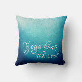 ヨガサウルとブルー文字 クッション (裏面)