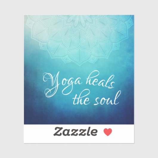 ヨガサウルとブルー文字 シール (シート)