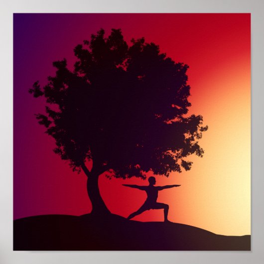 ヨガサンセットアート ポスター (正面)