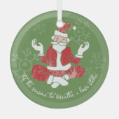 ヨガサンタを吸う季節 ガラスオーナメント (正面)
