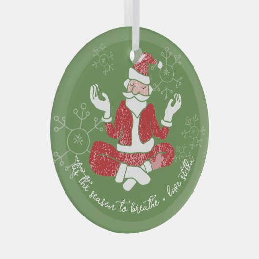 ヨガサンタを吸う季節 ガラスオーナメント (正面右)