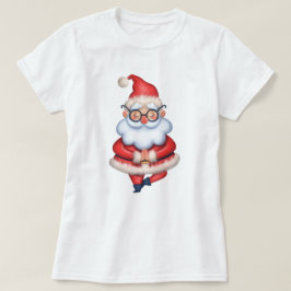 ヨガサンタクリスマスTシャツ Tシャツ