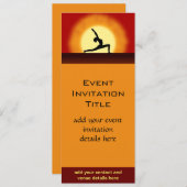 ヨガサンライズポーズシルエットメンバーシップ招待状 招待状 (正面/裏面)