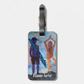 ヨガサーフクールサンセットラゲージタグ ラゲッジタグ (裏面縦)