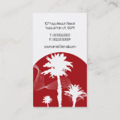 ヨガシルエットトロピカルゼンリゾートパームツリーズサン 名刺 (裏面)