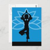 ヨガシルエットハガキ ポストカード (正面/裏面)