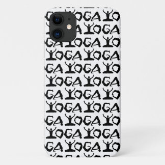 ヨガシルエット白黒 iPhone 11 ケース