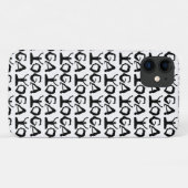 ヨガシルエット白黒 Case-Mate iPhoneケース (裏面(横))