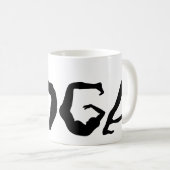 ヨガシルエット コーヒーマグカップ (正面右)