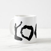 ヨガシルエット コーヒーマグカップ (正面左)