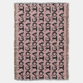 ヨガシルエット スローブランケット (正面縦)