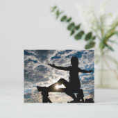 ヨガシルエット ポストカード (スタンド正面)
