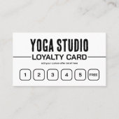 ヨガシンプルロイヤリティ白黒カード ロイヤリティカード (正面)