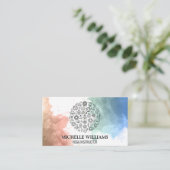 ヨガシンボル | マンダラパターン 名刺 (スタンド正面)