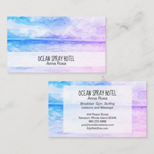 *~*ヨガシー海サンセットマインドフルネス 名刺 (正面/裏面)