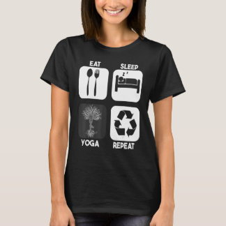 ヨガジムフィットネス瞑想音楽トレーニングエクササイズ Tシャツ