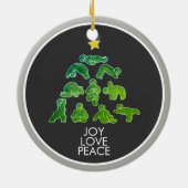 ヨガジンガーブレッドクリスマスホリデー セラミックオーナメント (裏面)