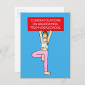 ヨガスクール卒業おめでとう。 案内ポストカード (正面/裏面)
