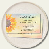 ヨガスタジオインストラクターサンフラワー 名刺