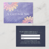 ヨガスタジオインストラクターバラ金ゴールド曼荼羅 割引カード (正面/裏面)