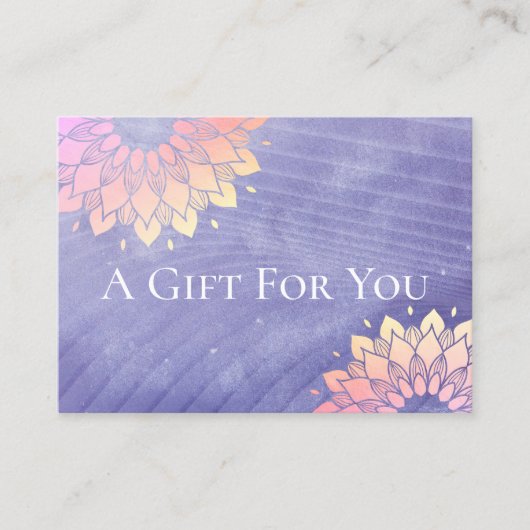 ヨガスタジオインストラクターバラ金ゴールド曼荼羅 割引カード (正面)