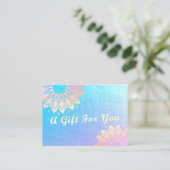 ヨガスタジオインストラクターマンダラギフト証書 割引カード (スタンド正面)