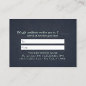 ヨガスタジオインストラクターマンダラギフト証書 割引カード (裏面)