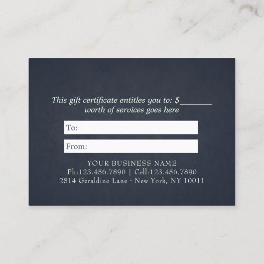 ヨガスタジオインストラクターマンダラギフト証書 割引カード (裏面)