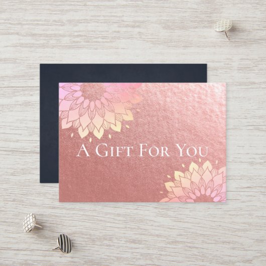 ヨガスタジオインストラクターマンダラギフト証書 割引カード (正面/裏面インサイチュ)