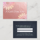 ヨガスタジオインストラクターマンダラギフト証書 割引カード (正面/裏面)