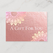 ヨガスタジオインストラクターマンダラギフト証書 割引カード (正面)